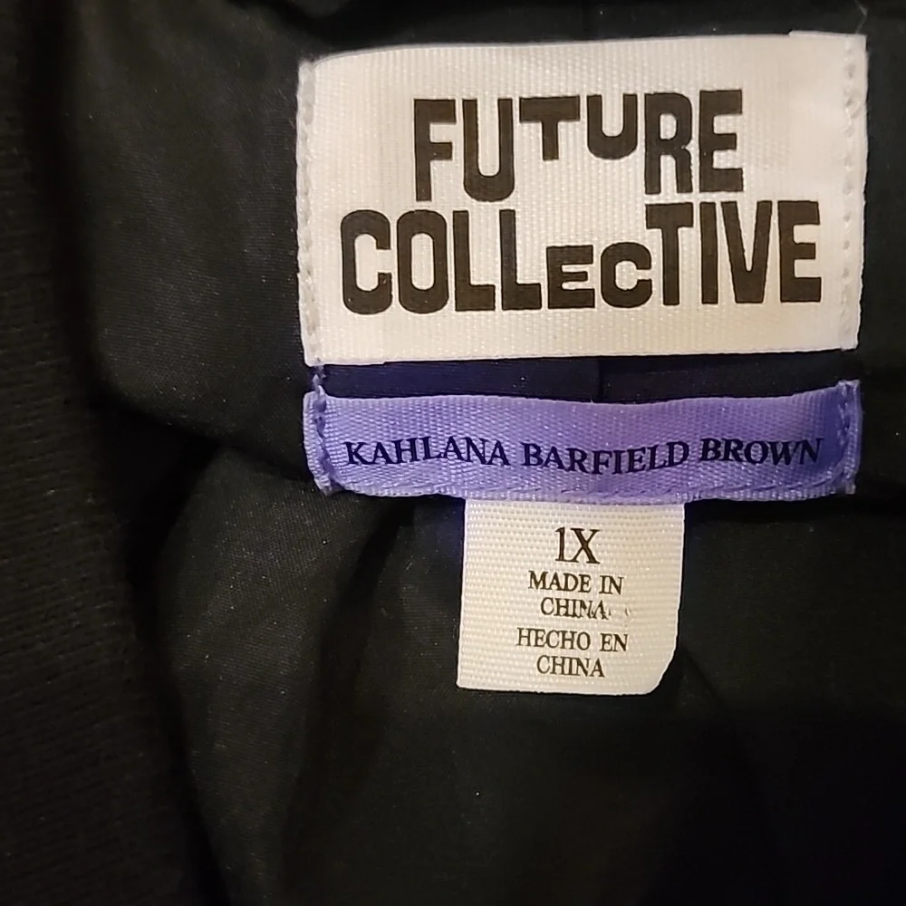 Future Collective with Kahlana Barfield Brown Women's Bomber Jacket Sz Xl - Picture 5 of 11